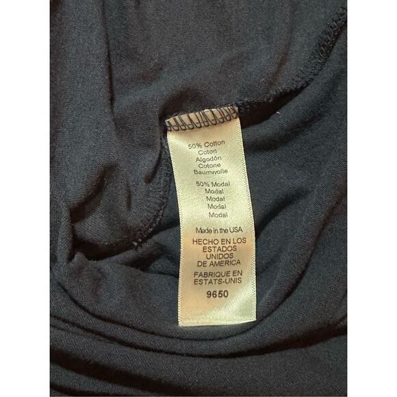 Michael Stars Blue cotton modal blend Twist Waist Short Sleeve Bodycon Dress sz - Picture 7 of 7